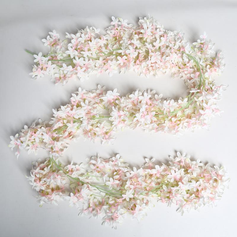 

Simulated Pink Wisteria Flowers Lilac Flowers Fake Flowers Violet Ceilings Indoor Wedding Props Decorative Flower Vines Prop 1pc розовый