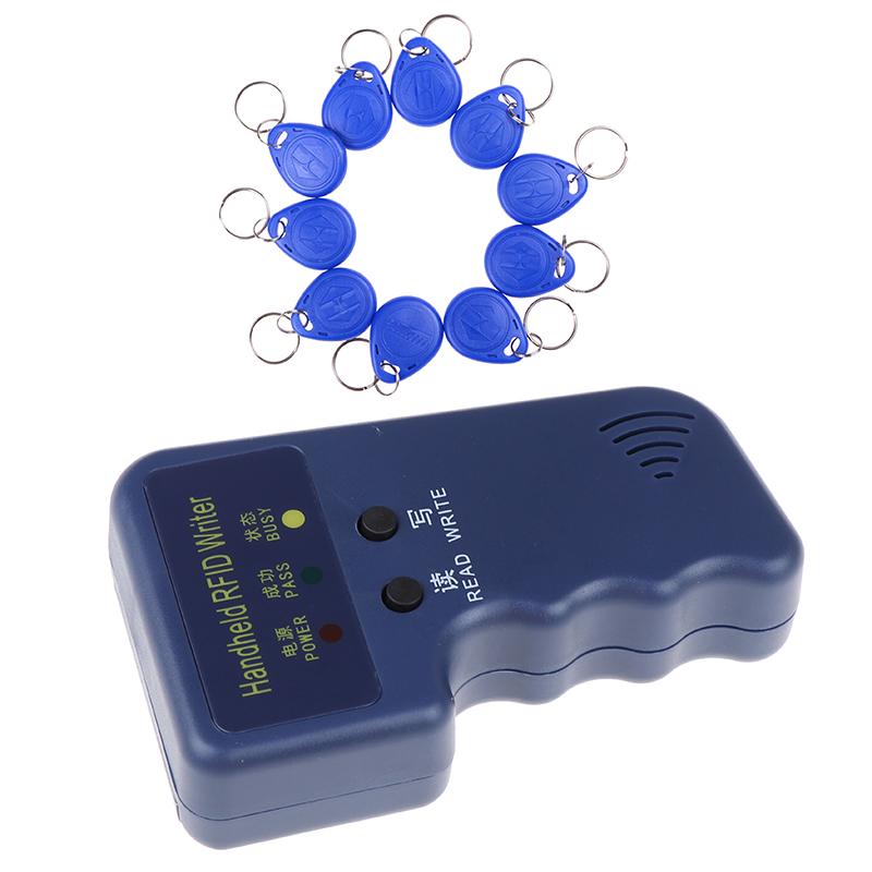 125Khz Handheld RFID Schreiber/ Kopierer/ Leser/ Duplikator mit 10 Stück ID-Tags
