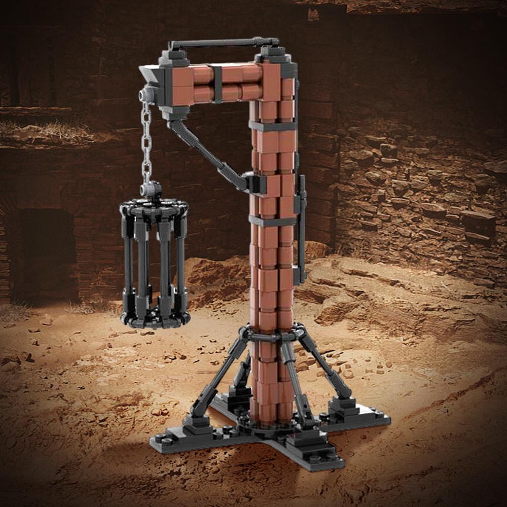 Yiran Toy Unisex Gobricks Moc Medieval Military Gibbet Bricks Prison Assembly Constructing Blocks Set Learning-Focused Plaything For Gift