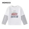MOMOCO Youth Long-Sleeve Color-Block Faux Two-Piece T-Shirt