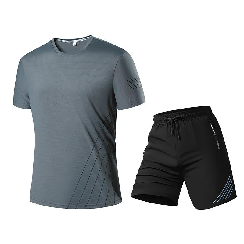 Hochwertiges Herren Sommer Schnelltrocknendes Eisseide Freizeitset