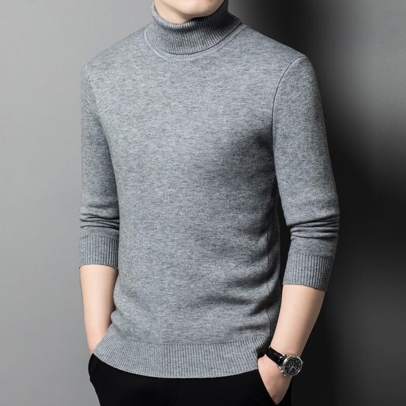 Xiaofu Men's Winter High-Neck Warm Knit Sweater