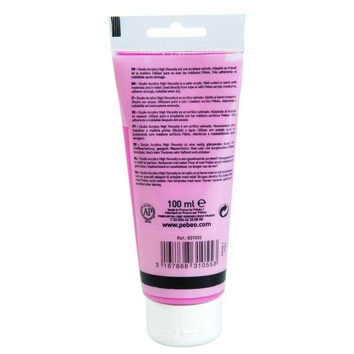 Peinture Acrylique - Pébéo - Studio Acrylics - Rose Azo - 100 ml - Satiné