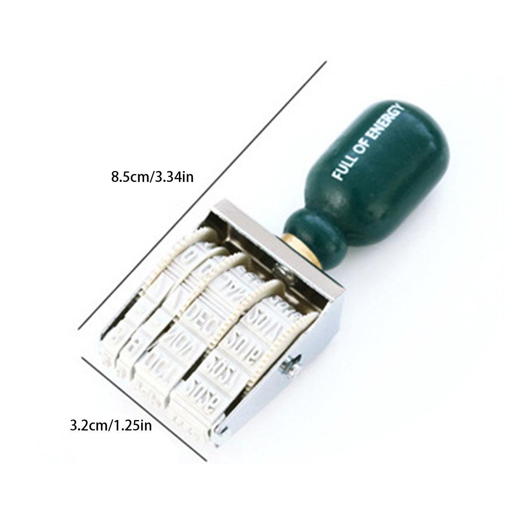 Wooden Handle Dater Stamp Office Date Stamper For DIY Craft Wooden Handle Dater Stamp Adjustable Date