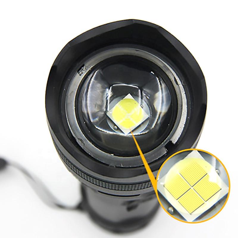100000 Lumens Tactical Led Torch Light  Emergency Rechargeable Long Distance Led Work Light Camping Torch Flashlight