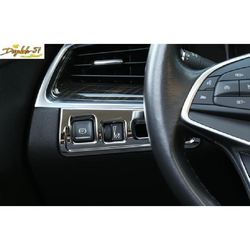 For Cadillac XT6 - Chrome Steel Hand Brake Button Frame Cover Trim New