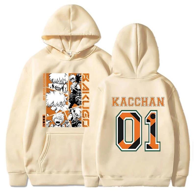 New Anime Bakugou Katsuki Print Hoodies Women Men Autumn Winter Fleece Streetwear Tops
