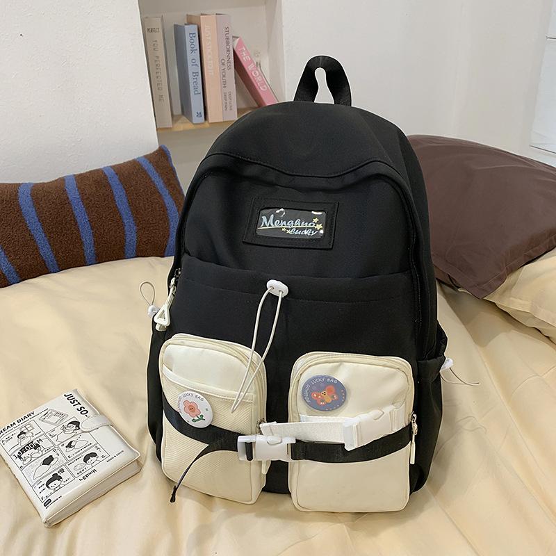 

Dopamine Large Capacity Backpack for Women Junior High School Style Casual Schoolbag for Female College Students Versatile Travel Backpack .
