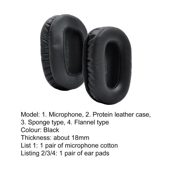 1 Pair Ear Pads Easy Installation Skin-friendly Sponge Earphone Ear Pads for Vxi BlueParrott B450-XT B450XT Headset