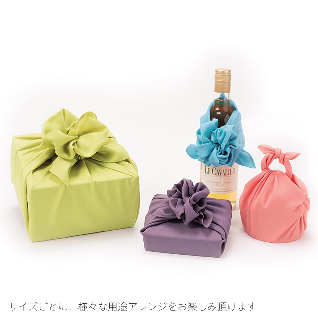 Musubi Furoshiki Solid Polyester Made in Product Number (Wrapping Cloth), 70cm, Purple, Color, Chirimen, Japan, 10189-201