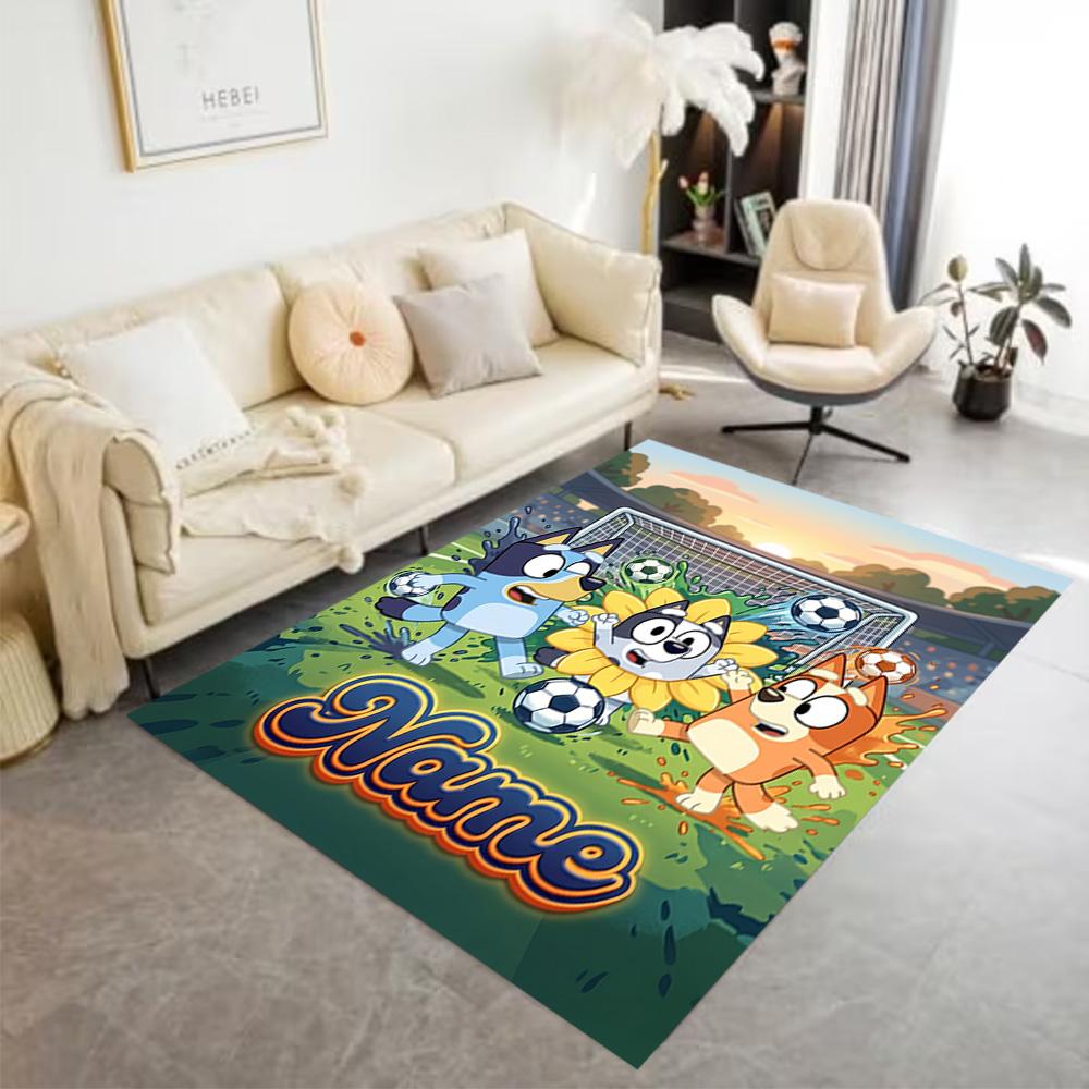 Christmas Football Fun Personalized Name Floor Rug Office Rug Design for Dormitory Balcony Entryway Dining Room Antislip Carpet Decorate Offices