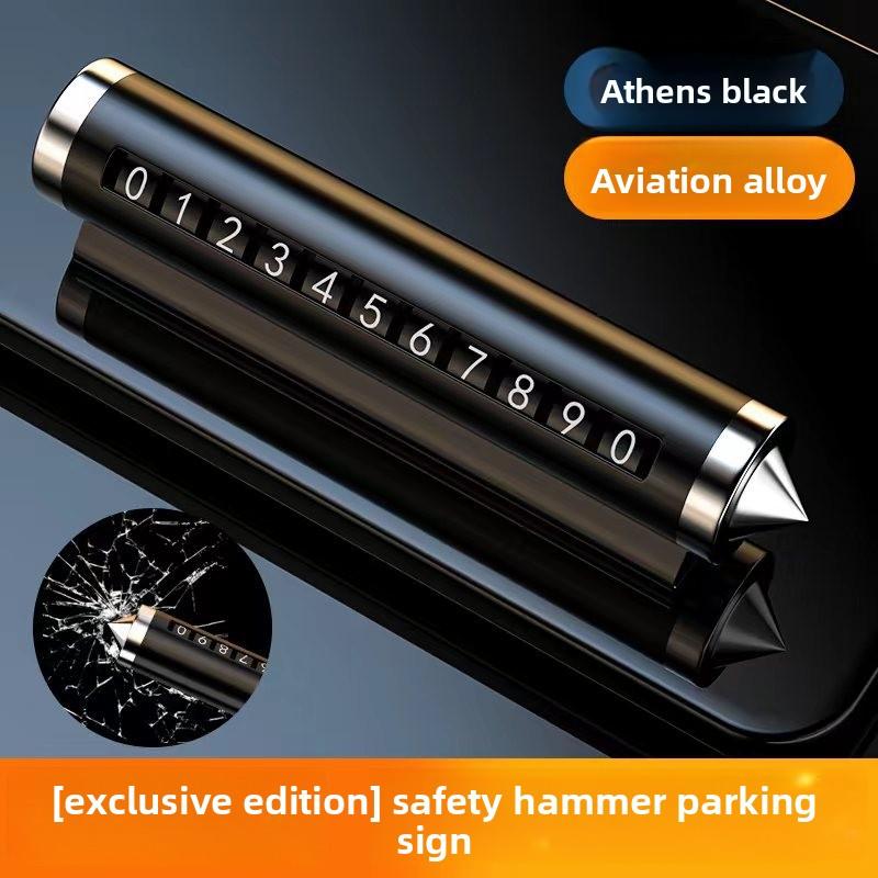 Auto Supplies Temporary Parking Number Plate Moving Car License Plate Creative Inside The Car Metal Roller Type Car Logo Phone Plate