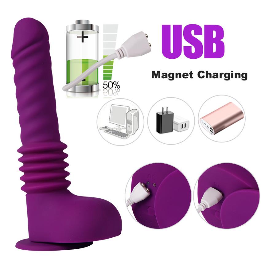 Dildo s vibrátorem na dálkové ovládání s přísavkou Teleskopická erotická hračka s velkým penisem pro ženy Stimulace bodu G pro ženskou masturbaci
