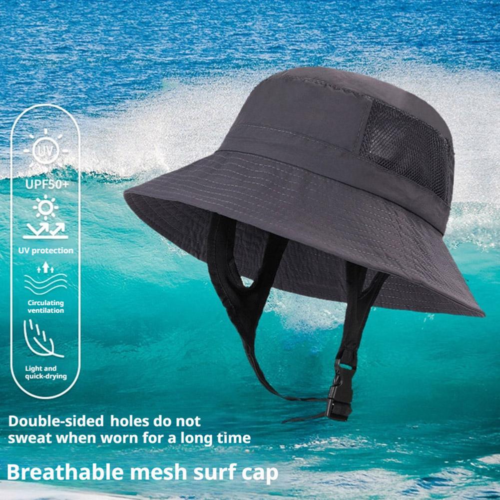 Sommer Fischerkappe für Damen Herren Outdoor Bergsteigen Angeln Surfen Sonnenschutzhut mit Bändern