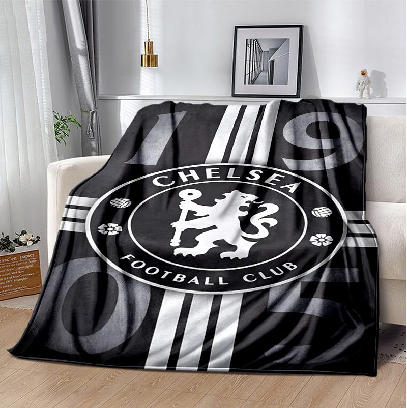 Chelsea Fc Flannel Blanket Soft Warm All-Season Throw, Design for Camping, Car Travel, Hiking Sofa, Bed, Office Perfect Gift for Parties