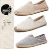 Plus Size Summer Slip-On Espadrilles: Casual Canvas Shoes with Linen Sole & Solid Color Hemp Rope Design