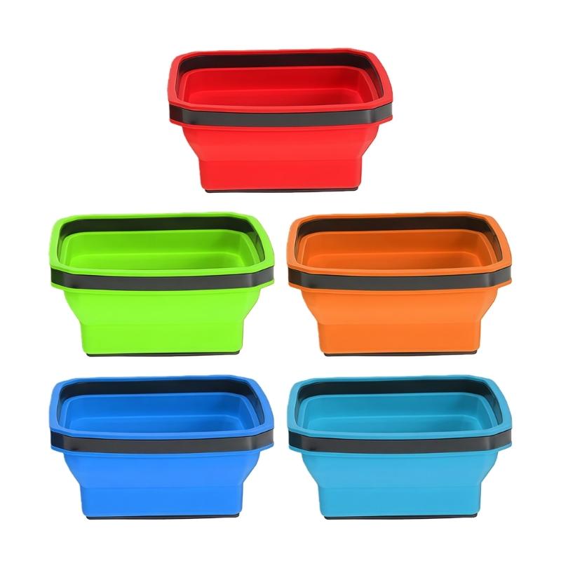 Soft Silicone Magnetic Screw Bowl With Collapsible Feature Magnetic Screw Tray For NonSlip Grip And Secure Part Holding