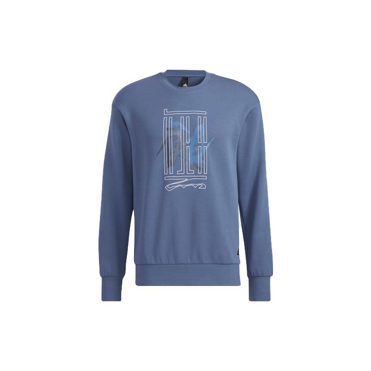 Adidas Wu Ji Collection Sweatshirts Men's Blue Crew Neck Moderate Other HE5163
