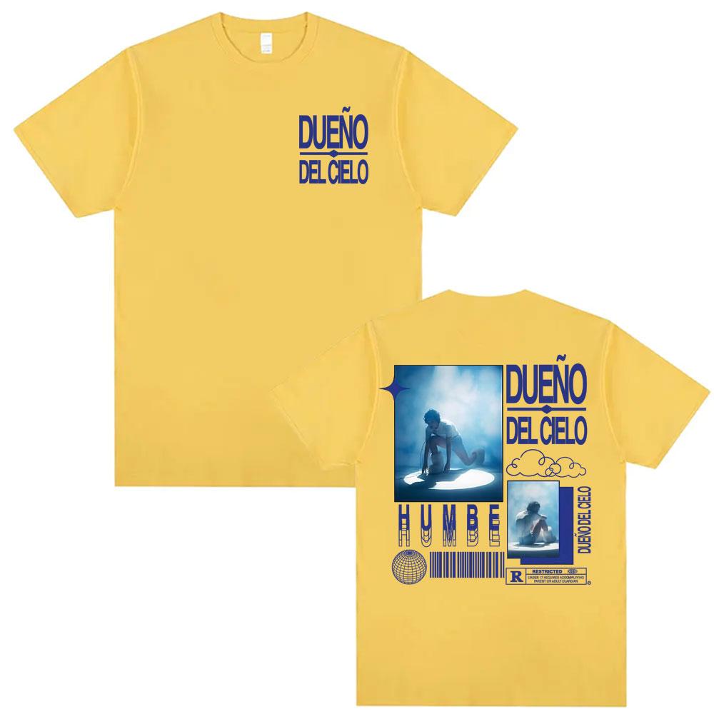 Singer Humbe Dueno Del Cielo Tour 2026 New Album T Shirts Mens Women Hip Hop Summer Oversized Short Sleeve Tshirts Streetwear
