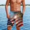 Men's Independence Day Print Casual Fashion Shorts Men's Printed Loose Breathable Shorts