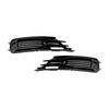 2PCS Front Bumper Foglight Cover Grill Grille Fit A6 C7 2014-2018 Black