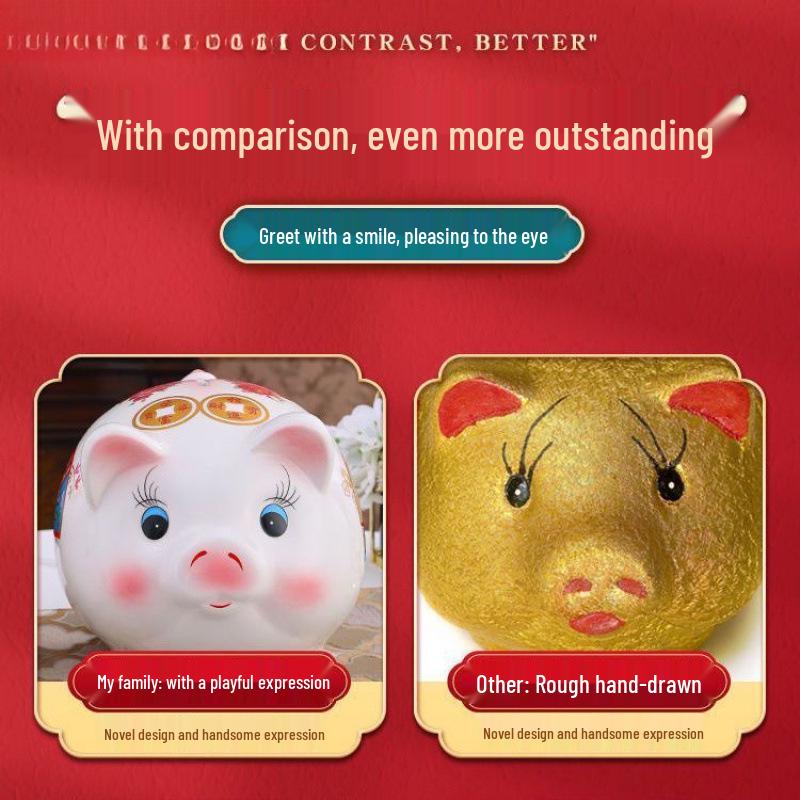Ceramic Large-Capacity Piggy Bank for Adults & Kids - Cute Savings Bank