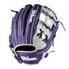 AW General Use Dual Hat 87 White/Hair Infielder's Gray/Purple