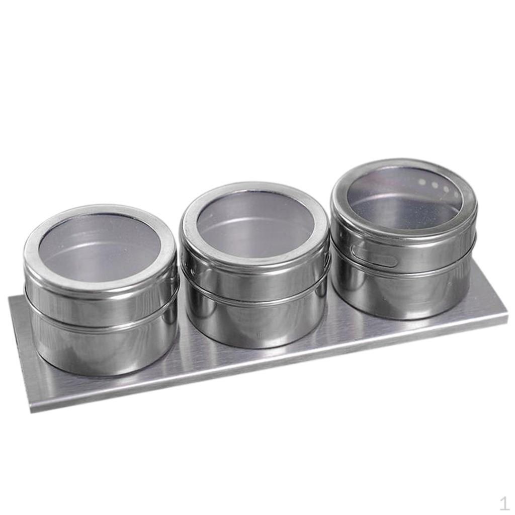 Набор емкостей для специй и приправ из нержавеющей стали 3pcs