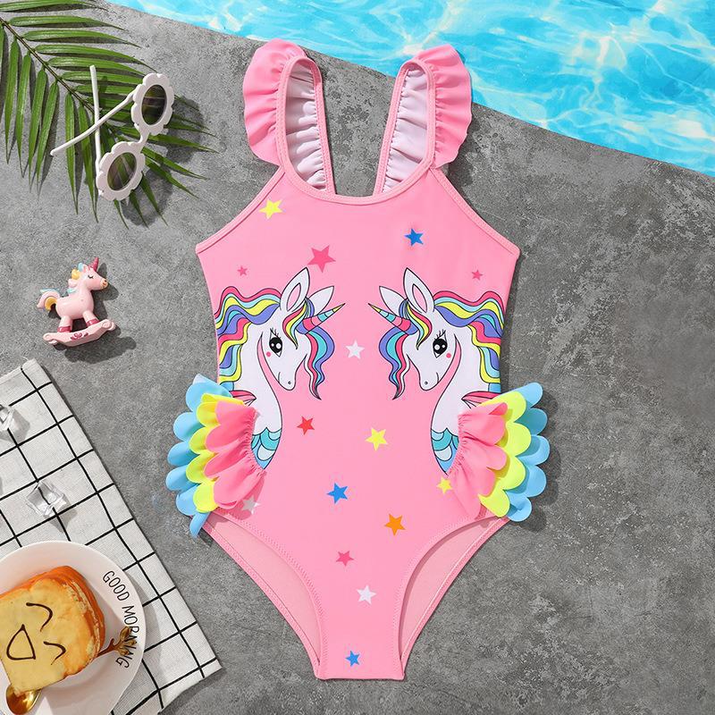 2025 European & American Toddler Girls' Strappy One-Piece Swimsuit