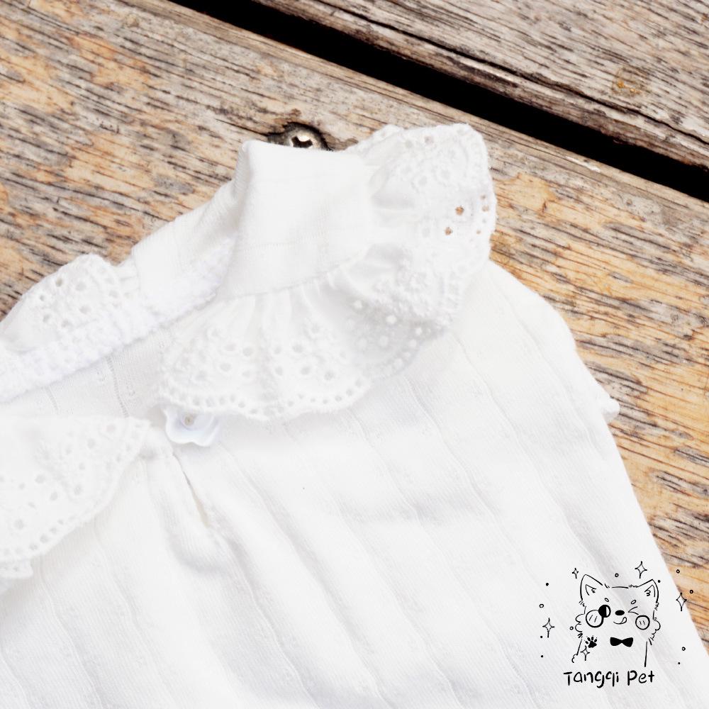 Pet Clothes: Handmade Double Layer Pure Cotton Baby Classic Peter Pan Collar