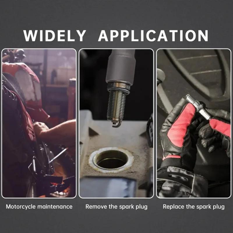 16-18mm Double-Headed Steel Ignition Spark Plug Socket Wrench Three-Jaw Wrench for Car Maintenance And Disassembly