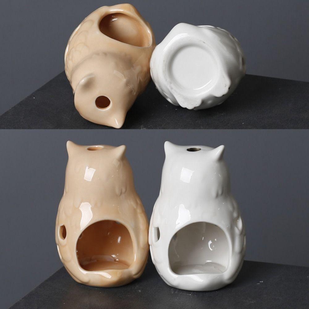 Cute Incense Burner Creative Essential Oil Furnace Crafts Owl Statue Atmosphere