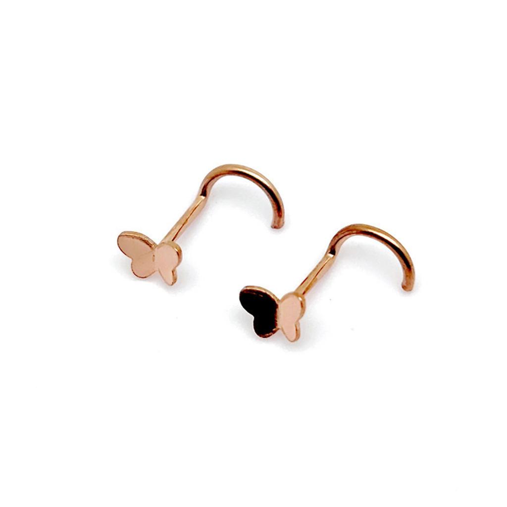 10pcs Butterfly Nose Rings Stainless Steel Piercing Jewelry For Eyebrow Ear Cartilage Accessory For Sensitive Skin