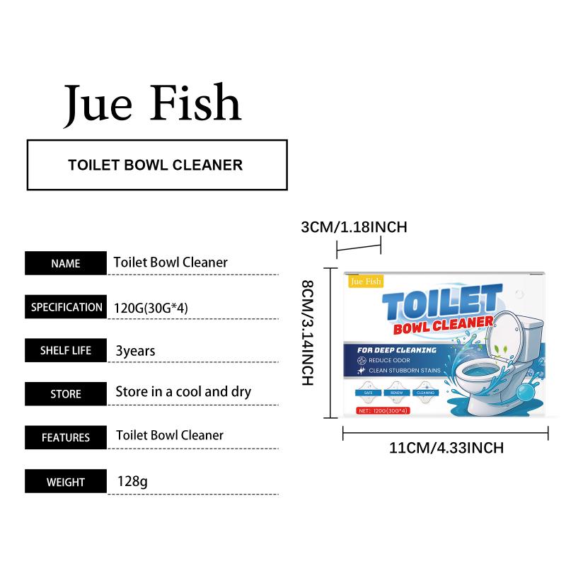 Automatic Deodorizing Toilet Cleaner Tablets Activated Deep Clean for Yellow Stains and Limescale in Bathrooms