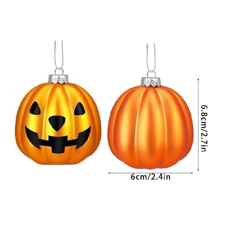 12Pcs Harvest Pumpkin Hanging Charm Halloween Pumpkin Baubles for Halloween Festivals Home and Parties Embellishment