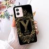 For Vivo Y33s 5G Case Cover Transparent Luxury Crown A-Z Letters 2D Flat Pattern Soft Phone Case For Vivo V2166A