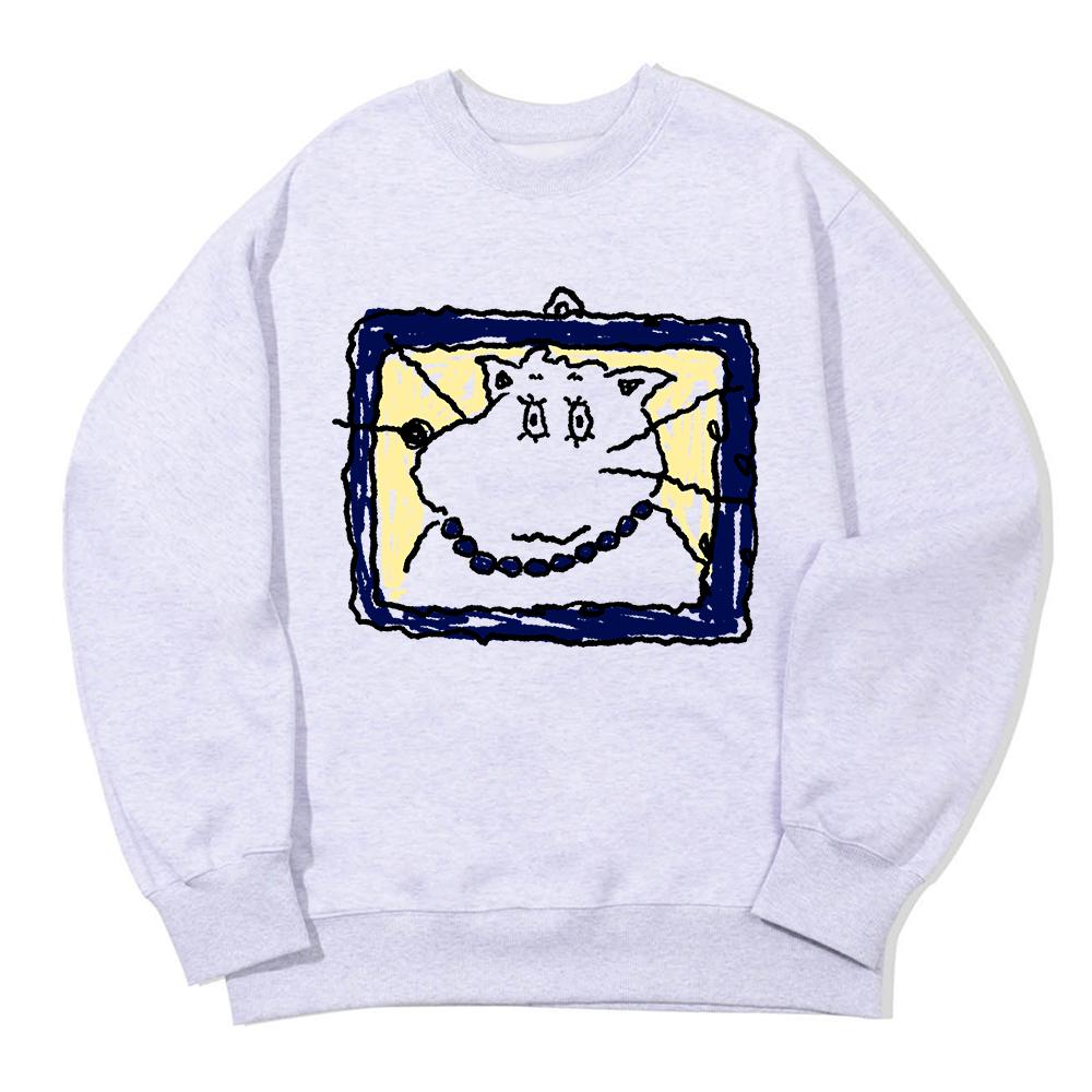 AWESOMEUS Cat In A Frame Sweat Shirts_3 Color