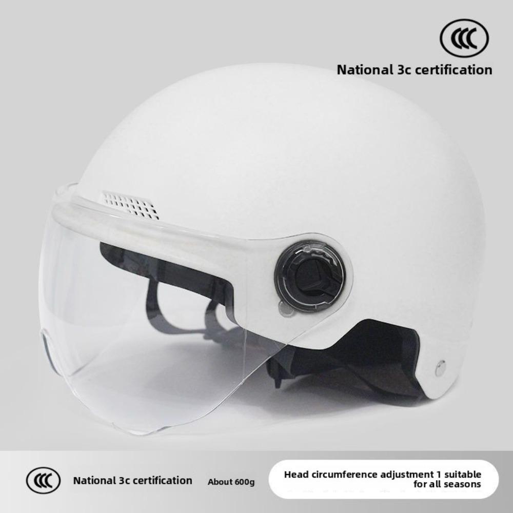Suitable for Electric Vehicles, Women's Summer Sunscreen, Women's Battery Car, An Hat, Cute Cat Ears, Universal In All Seasons, Half Helmet Men
