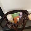Vintage Large Capacity Rivet Tote Bag Women's Shoulder Underarm Bag