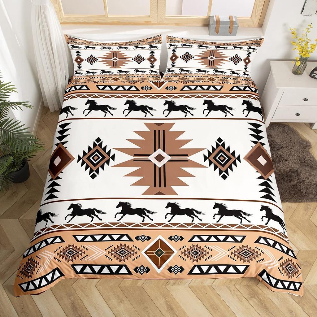 Colored Mushroom Three-Piece Quilt Cover 3D Digital Printing Bedding Set Mandala Bed Cover