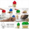 3D Printed Ice Cream Keychain Stress Relief Ice Cream Cone Sensory Fidget Key Ring Desk Toy Bag Backpack Purse Charm