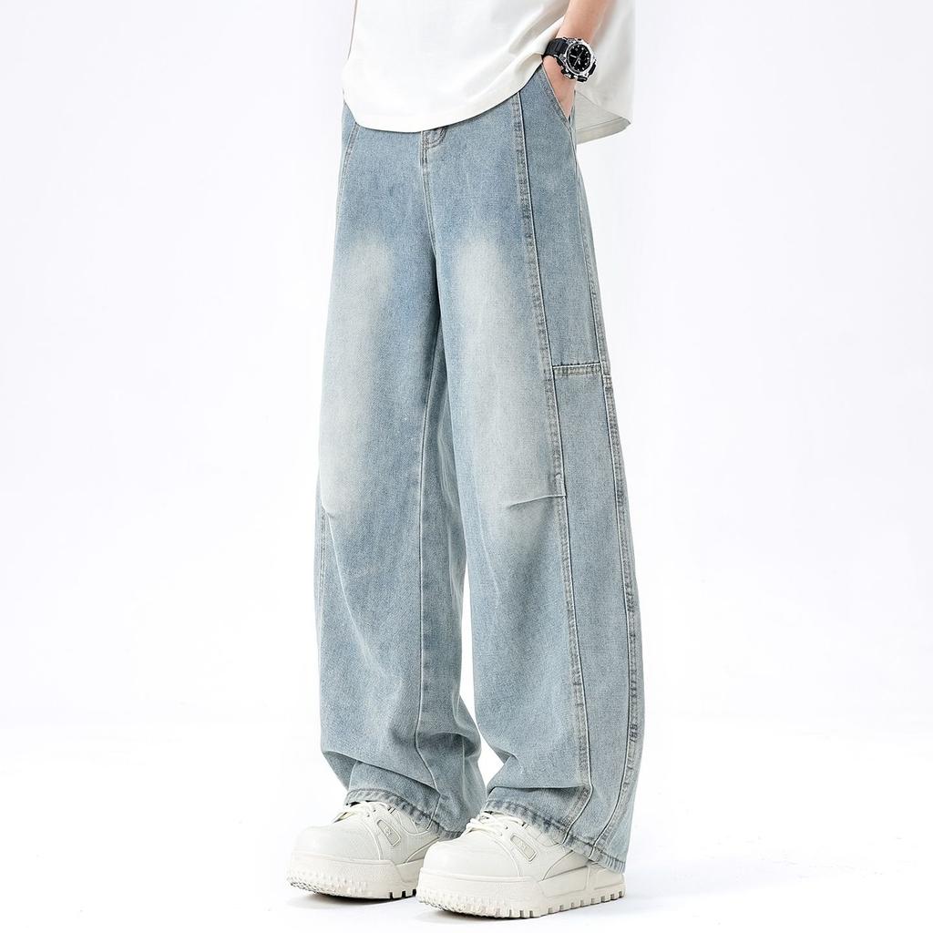 Ge Di Jie Men's Fashion Trendy Brand Versatile Loose Wide Leg Jeans
