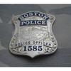 Metal Badge Boston Badge, Silver Solid Copper