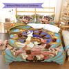 Cardcaptor Sakura Pattern Bedding Quilt Set Quilt Cover Pillowcase Home Decoration Gift (1 * Duvet Cover + 2 * Pillowcase, Without Core)