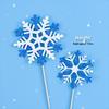 Frozen Princess Snowflake Cake Topper - Acrylic White Christmas Decoration for Baking and Birthdays