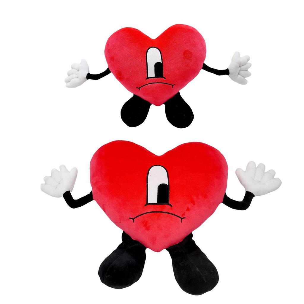 Un Verano Sin Ti Bad Bunny Plush Toy Soft And Durable Heart-shaped Pillow For Kids And Adults