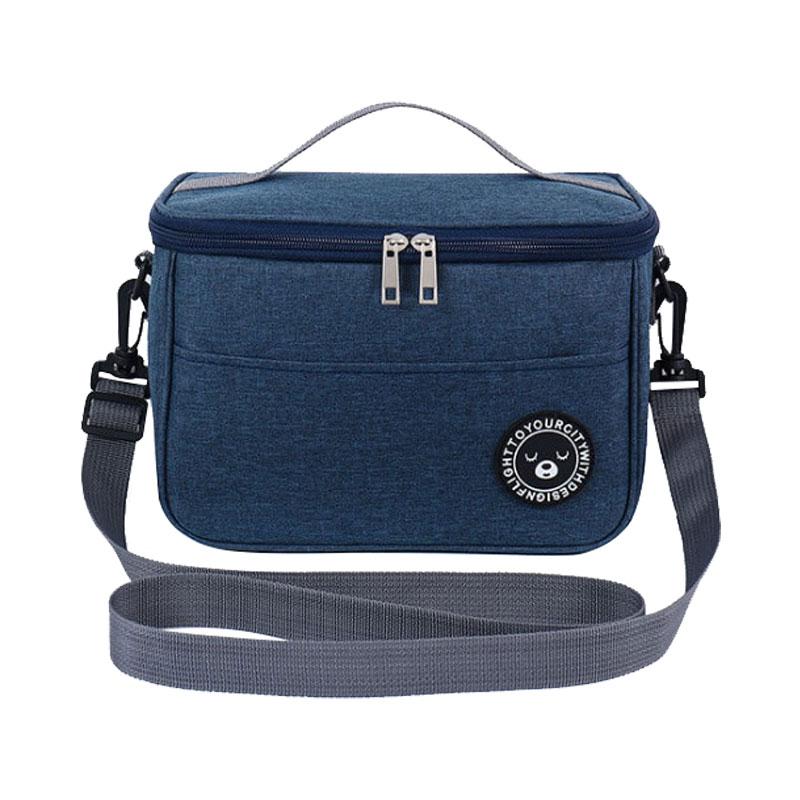 Insulated Lunch Box Men Women Travel Portable Camping Picnic Bag Cold Food Cooler Thermal Bag Kids Insulated Case with Strap