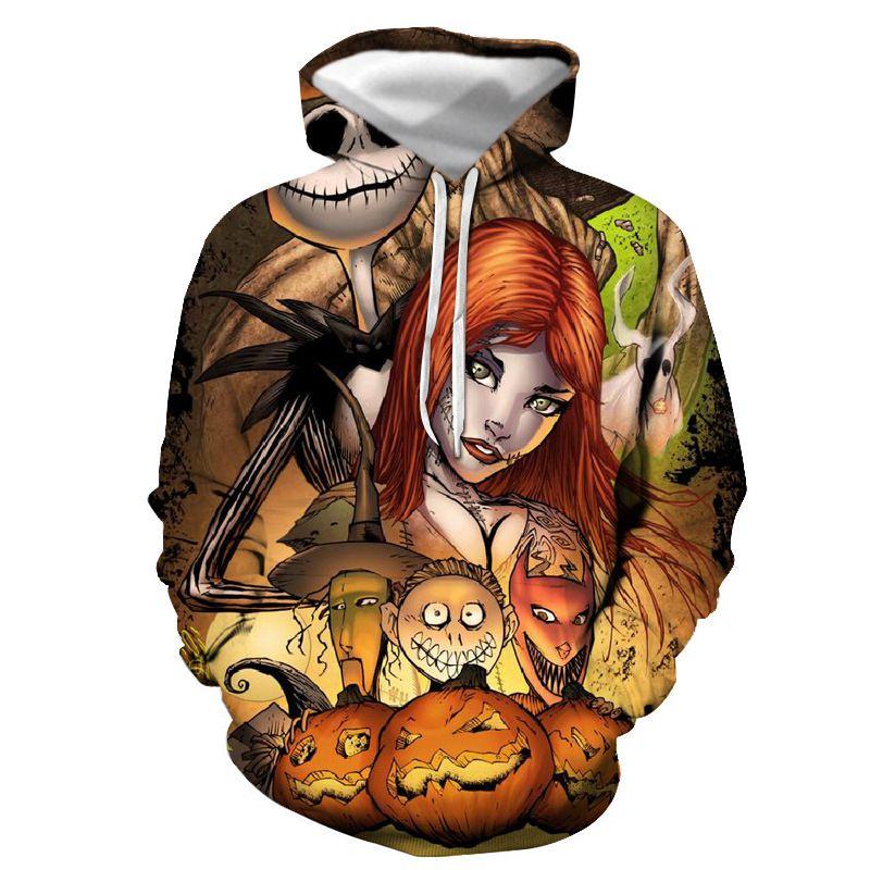 Nightmare Before Christmas 3d Printed Hoodie Jacket Jack Sally Costume Style