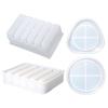 Reusable Epoxy Resin Molds Silicone Triangular & Round Coaster Molds for DIY Coaster & Storage Rack DIY Resin Art Tool