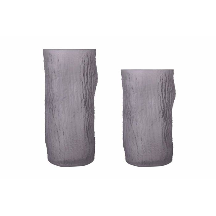 Vase en verre moderne - Home ESPRIT - Gris - Multicolore - 13x13x21 cm